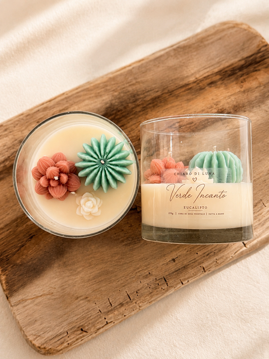 Verde Incanto – Candela Artigianale in Vetro